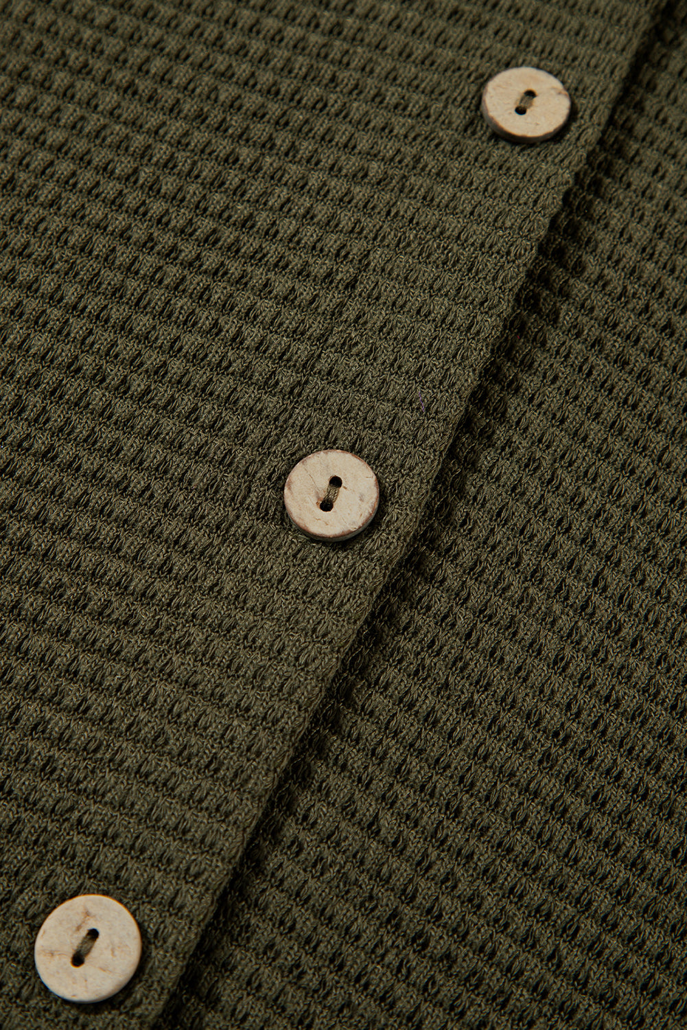 Four Leaf Clover Solid Color Textured Buttoned Shirt and Casual Pants Set