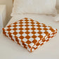 Chestnut Checkerboard Printed Soft Throw Blanket 120*200cm