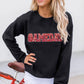 Black Sequined GAME DAY Rugby Football Season Sweatshirt
