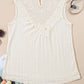 Apricot Guipure Lace Crochet Keyhole Back Tank Top