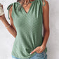 Eyelet Embroidery Chain Decor Drawstring Tank Top