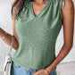 Eyelet Embroidery Chain Decor Drawstring Tank Top