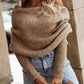 Off Shoulder Crisscross Wrap Knit Sweater