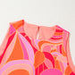 Rose Abstract Floral Print Sleeveless Shift Mini Dress