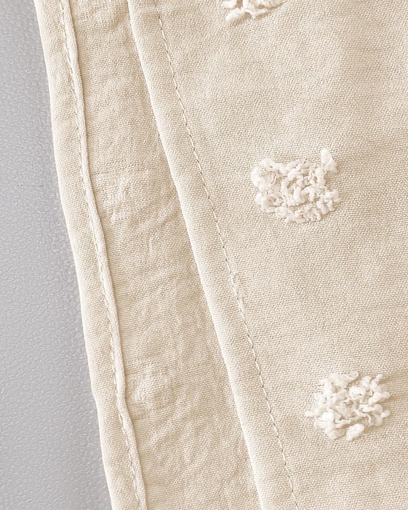 Large Swiss Dot Details V neck Batwing Sleeve High Low Hem Blouse Casual Top