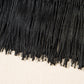 Black Tiered Fringe Trimmed Mini Skirt