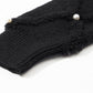Black Pearl Embellished Rhombus Pattern Sweater