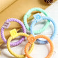 Pink 5Pcs Smile Face Tab Braided Hair Tie Set