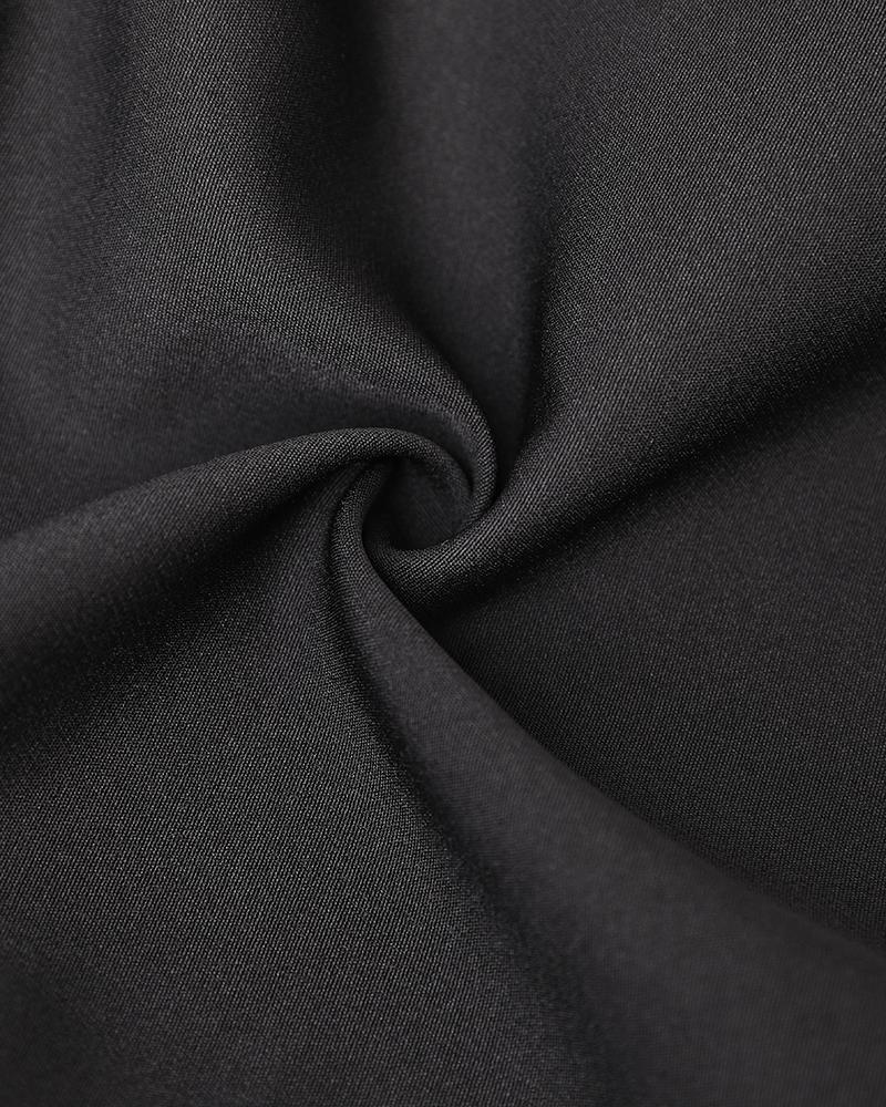 Plunge Sleeveless Ruched Pocket Design Romper