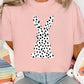 Pink Spotty Bunny Printed Easter Fashion T Shirt