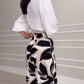 2 Pieces Outfit Wrap Plunge V Neck Crop Blouse and Casual Floral Print Wide Leg Pants Set