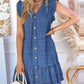 Flutter Sleeve Ruffle Hem Casual Dress