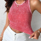3 Pack Racer Back Textured Crop Tank Top