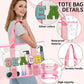 Pink BEACH Chenille Patched Large Clear PVC Shoulder Bag