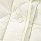 Beige Quilted High Neck Button Up Pocket Vest Coat