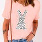 Pink Spotty Bunny Printed Easter Fashion T Shirt