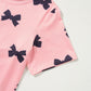 Pink Bow Printed Short 2pcs Lounge Set