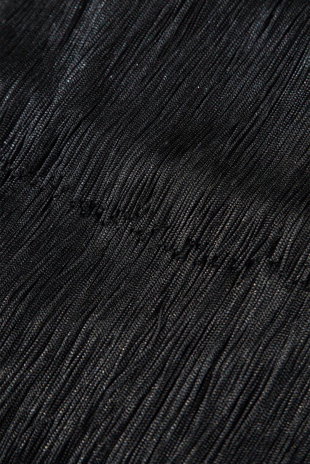 Black Tiered Fringe Trimmed Mini Skirt