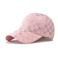 Light Pink Checkered Print Adjustable Baseball Cap