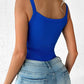 U Neck Sleeveless Ribbed Bodysuit