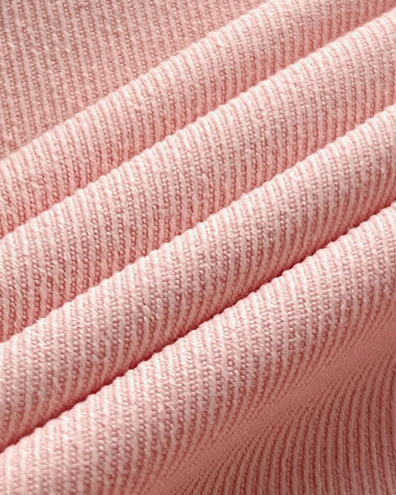 2 Pieces Outfit Plain Halter V Neck Button Front Backless Tank Top and Casual Side Slit Skirt Set