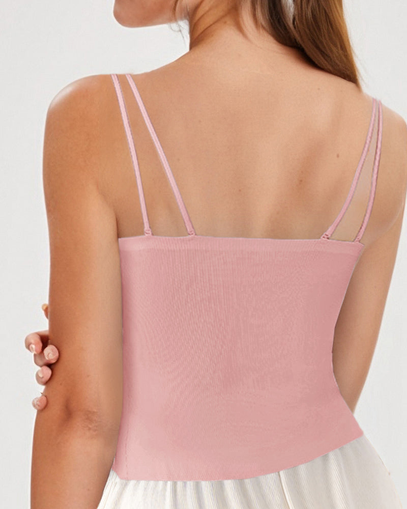 Spaghetti Strap Slim Fit Tank Top Sexy Workout Camisole Tops