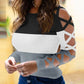 Colorblock Crisscross Cold Shoulder Top
