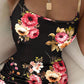 Floral Print Chain Decor Bodycon Dress