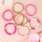 Sachet Pink 8pcs Valentine Vibe Beaded Elastic Bracelet Set