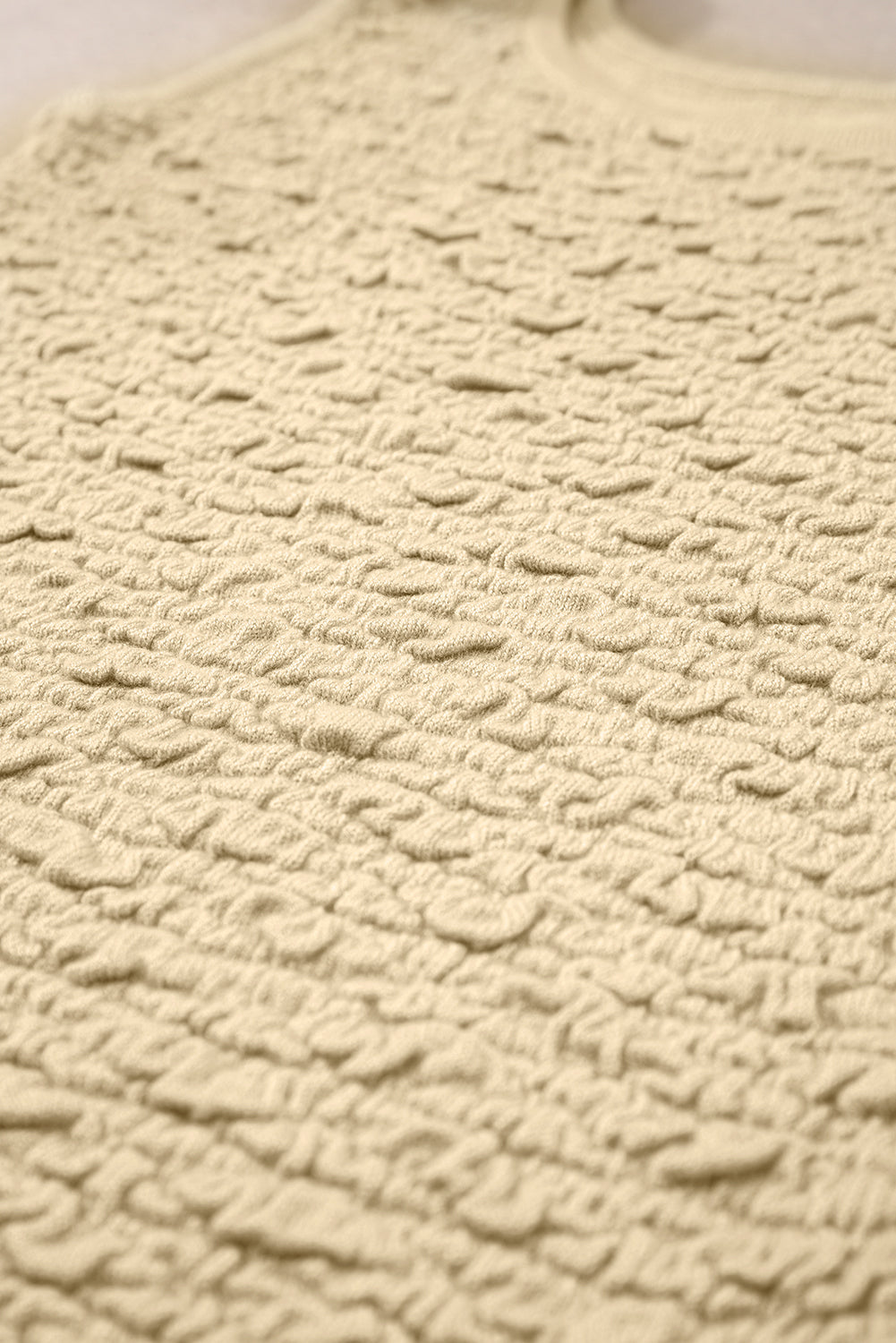 Apricot Textured U Neck Slim Fit Sweater Vest