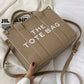 Khaki THE TOTE BAG PU Leather Large Shoulder Bag
