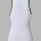 Contrast Binding Tank Tops Summer Sleeveless Basic Cami Top Shirt Slim Knit Ribbed Racerback Blouses