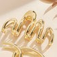 Gold Wave Shaped Plated Alloy Large Hair Clip