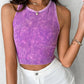 3 Pack Racer Back Textured Crop Tank Top