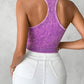 3 Pack Racer Back Textured Crop Tank Top