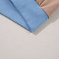 Sky Blue Ribbed Detail Color Block Sleeve Baggy Sweatshirt