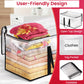 White Foldable Clear Large Storage Bag with Tag Pocket