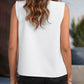 V Neck Sleeveless Ruched Tank Casual Summer Basics Work Top