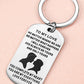 Silvery Valentines Day Love Letter Pendant Alloy Keychain