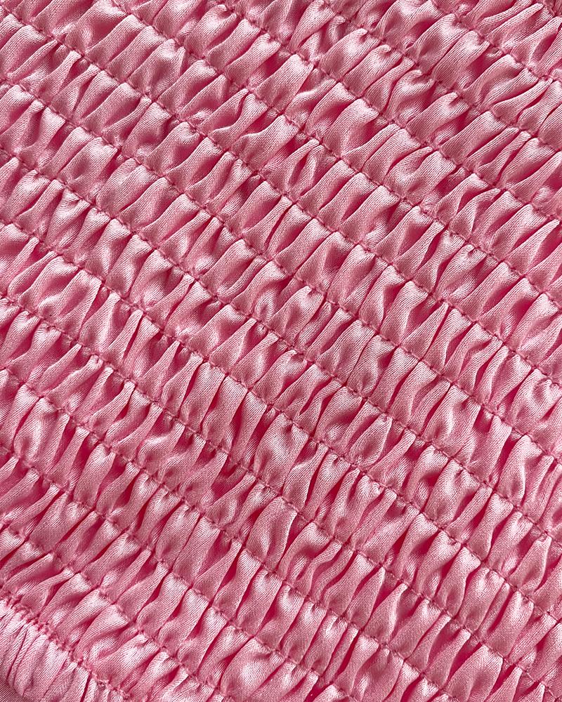 2 Pieces Outfit Weaving Textured Spaghetti Strap Crop Top and Casual Wide Leg Pants Set