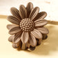 Camel Boho Daisy Flower Frosted Hair Clawclip