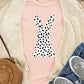 Pink Spotty Bunny Printed Easter Fashion T Shirt