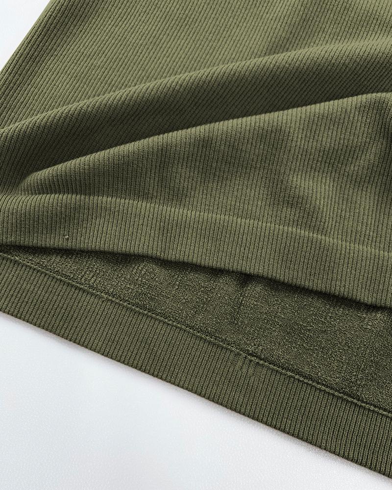 Built in Bra Crewneck Tank Top Terry Towelling Lined Sleeveless Slim Fit Layering Shirt Tops