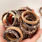 Light French Beige 5Pcs/Set Animal Pattern High Elastic Hair Tie