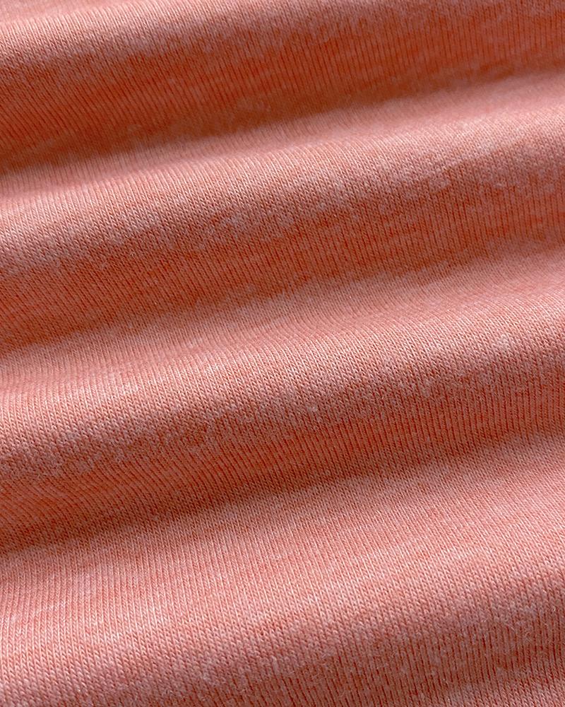 Round Neck Shirred Lantern Sleeve Long Sleeve Softy Basic T Shirt Casual Tee