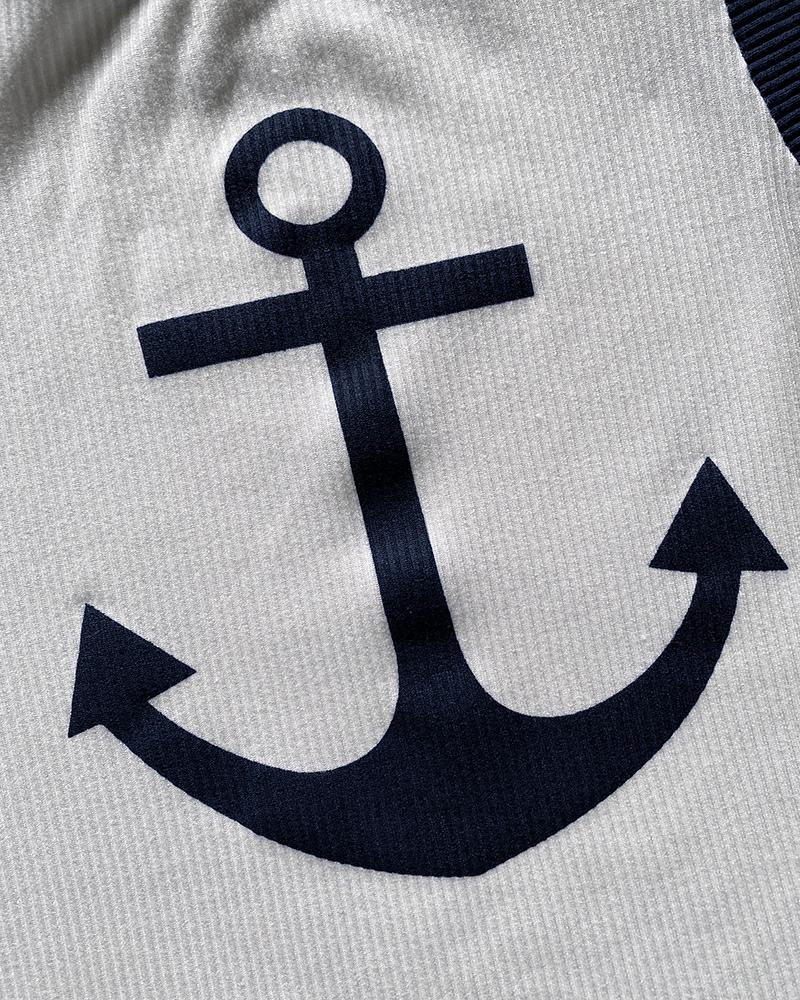 Contrast Paneled Crop Top & Pleated Skirt Set