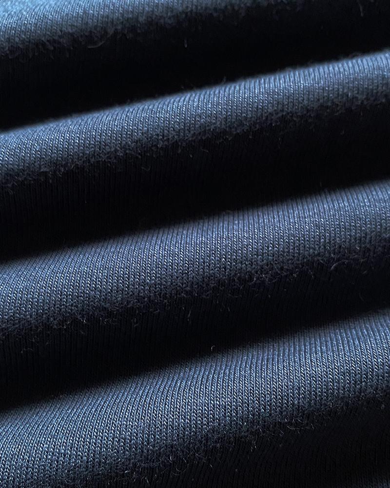 Contrast Paneled Crop Top & Pleated Skirt Set