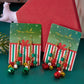 Racing Red Christmas Style Bells Dangle Hook Earrings