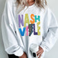 White Nashville Graphic Corded Oversized Sweatshirt