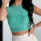 2 Pack Washed Seamless Sleeveless Rib Knit Crop Top